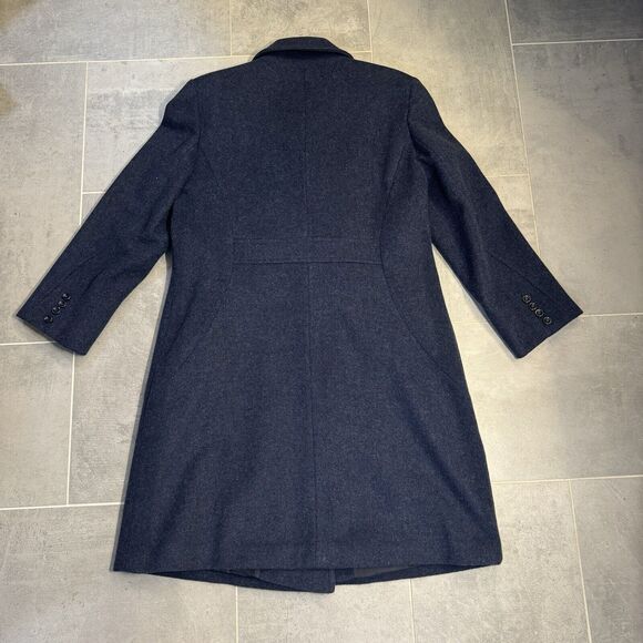 Larry Levine Classics 100% Wool Double-Breasted Overcoat - Size 12 - Picture 9 of 11